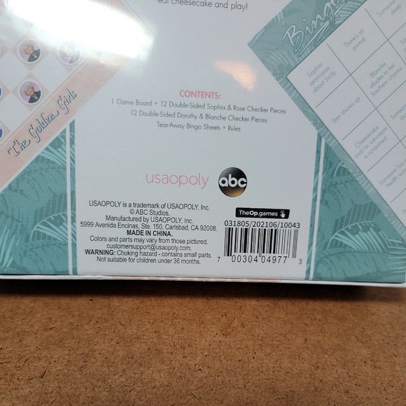 NEW The Golden Girls Shady Pines Board Game Set Checkers & Bingo Factory SEALED - Picture 6 of 8